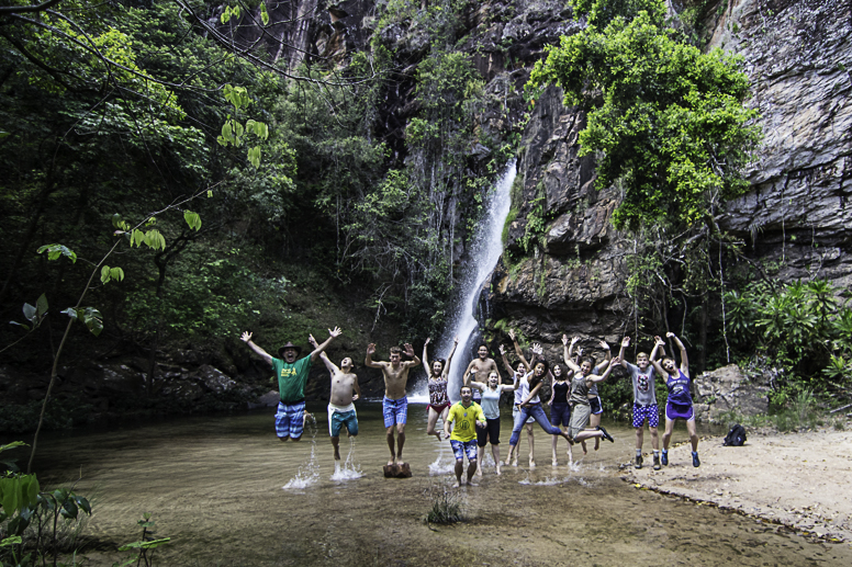 the group by the waterfall